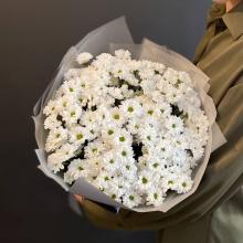 Букет из 11 белых кустовых хризантем
