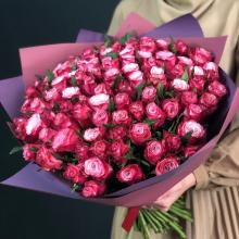 101 фиолетовая роза Кения 45 см