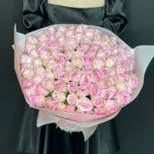 Букет из 101 розовой розы Кения 45 см Кения.