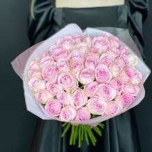 Букет из 51 ароматной розовой розы Кения 45 см Кения.