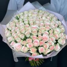 Букет из 101 бледно розовой розы   Кения 45 см Кения.